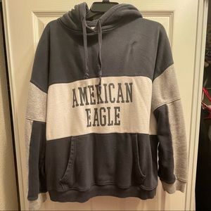 Grey & White American Eagle Logo hoodie